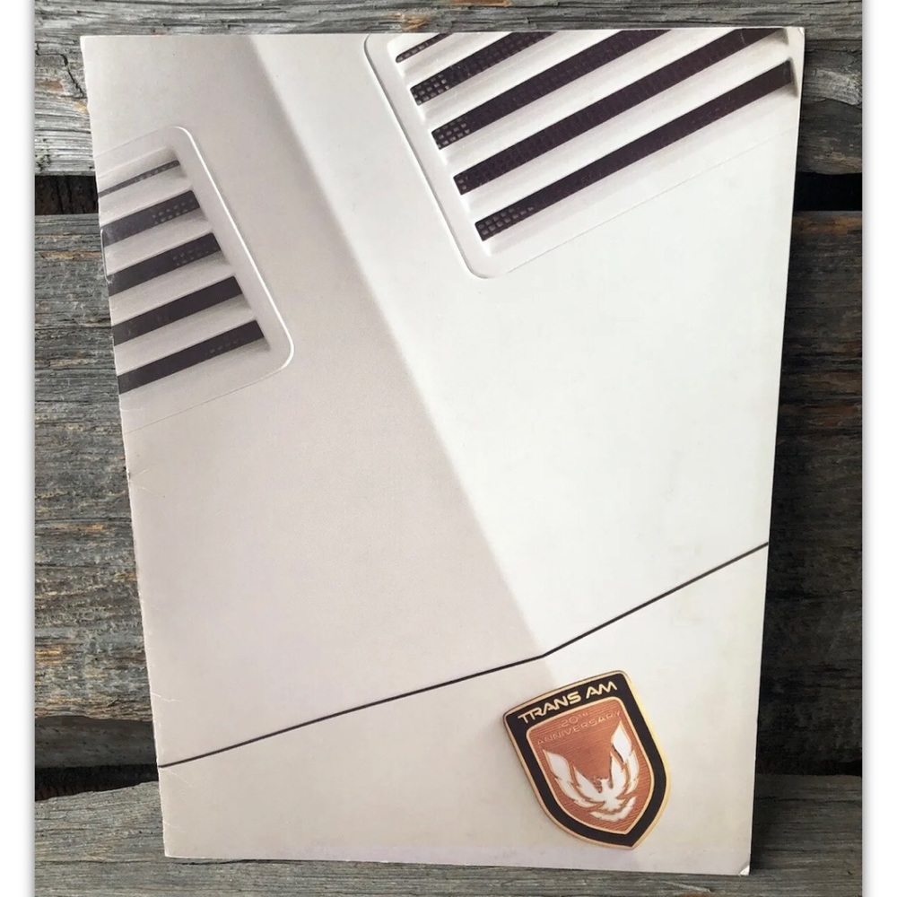 Trans Am 20th Anniversary Sales Brochure 1989 catalog Firebird T/A retro🖤🤍